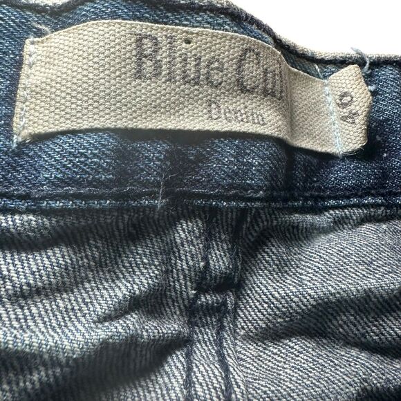 Blue Cult Distressed Jean Faded Shorts Men's Size 46 Acid Wash Ribbing Hiphop - Picture 4 of 7